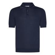 Blå T-shirt og Polo med Fransk Krave