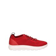 Røde Afslappede Tekstil Sneakers
