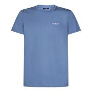 Ribbet T-shirts og Polos i klar blå