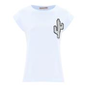 T-shirt med rhinsten kaktus
