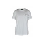 Hvid Logo T-Shirt, Crew Neck, 100% Bomuld, Produceret i Italien