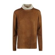 Kamel Uld Kasjmir Turtleneck Sweater