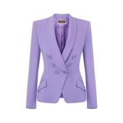 Dobbeltbrystet Blazer i Iris Crêpe