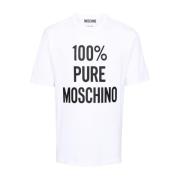 Hvide T-shirts og Polos med Slogan Print