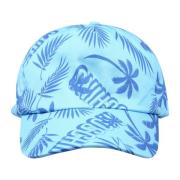 Lysblåt tropisk logo-hat