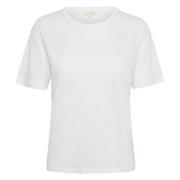 Hvid Lin T-Shirt