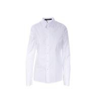 Hvid Skjorte i Lige Snit