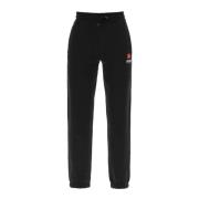 Joggers med broderi og elastisk talje