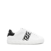Hvide Sneakers med Signatur Greca Broderi