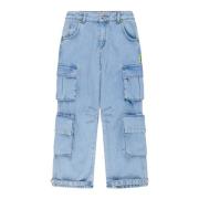 Lysblå Cargo Stil Jeans