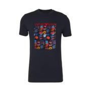 Bomuld Jersey T-shirt med Koordineret Patch Print