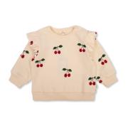 Sweatshirt med kirsebærmotiv
