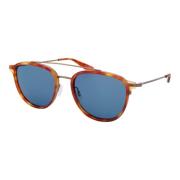 COURTIER Sunglasses in Red Havana/Blue
