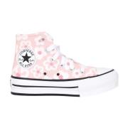 Pink Blomstret High Top Sneakers