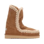 Brun Sheepskin Hæklet Boot Eskimo 24