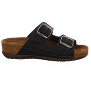 Sort Nubuck Kvinders Sandal