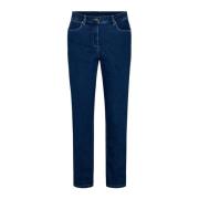 Laurie Charlotte Regular Sl Trousers Regular 100743 49501 Dark Blue Denim