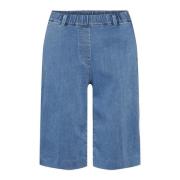 Laurie Phoebe Loose Shorts Trousers Loose 100780 44399 Washed Blue Denim