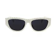Chic Cat-Eye Solbriller med Krystaller