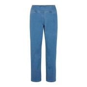 Laurie Thea Straight Sl Trousers Straight 101002 49350 Light Blue Denim