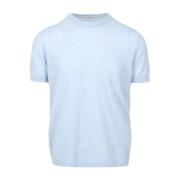 Klar Blå Bomuld Crew-neck T-shirt