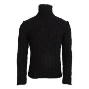 Brun Uldstrik Højhalset Sweater