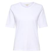 Bright White Bomuld T-Shirt til Kvinder