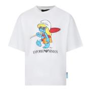 Smurfette Print Hvid Bomuld T-Shirt