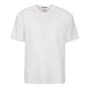 Hvid Merceriseret Jersey Logo T-Shirt