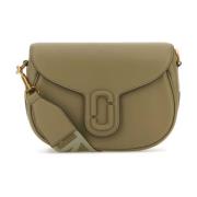 Army Green Læder Crossbody Taske