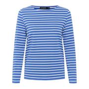 Soaked In Luxury Slneo Tee Ls Toppe & T-Shirts 30405976 Beaucoup Blue Stripe