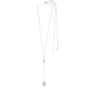 Tabitha Adjustable Ball Necklace Silver Plating