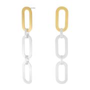 Audrey Oval Link Earring 2-Tone