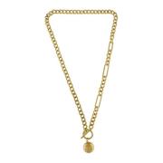 Courage Waterproof Statement T-Bar Link Necklace 18K Gold Plating