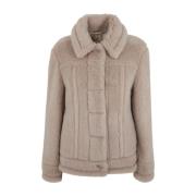 Faux Fur Shearling Jakker, Hold dig varm og stilfuld med 002 Beige Teddino Teddy Jakke