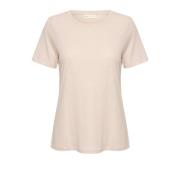 Enkel Rund Hals T-shirt Top