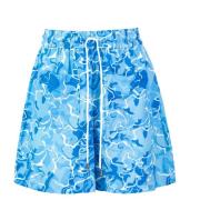 Shorts med høj talje i Pool Water Print