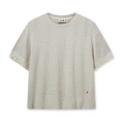 Frynset T-shirt Top i Cement