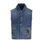 Ærmeløs denimvest