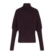 Kaia, burgunder turtleneck jersey