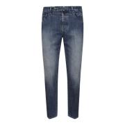 Blå Jeans med Fem Lommer
