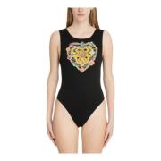 Mønstret Heart Couture Bodysuit Lukning