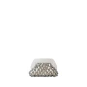 Strass Silver Vegan Clutch Taske