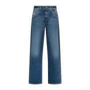 Mørk Denim Wide Leg Jeans