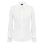 Hvid Bomuld Skjorte Langærmet