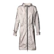 Trench coat in cream nylon
