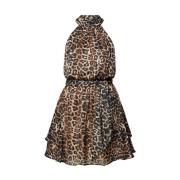Leopard Print Mini Kjole
