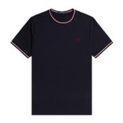 Twin Tipped T-Shirt Navy / Snow White / Burnt Red