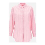 Stribet Pink Bomuldsskjorte