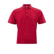 Rød Pique Polo Skjorte